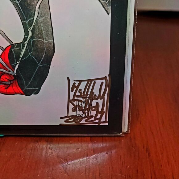 Miles Morales SPIDER-MAN Signed By Mathew Sutton ART PRINT Limited w C.O.A. - Picture 2 of 4